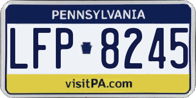 PA license plate LFP8245