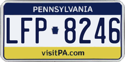 PA license plate LFP8246