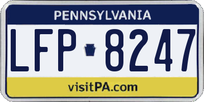 PA license plate LFP8247