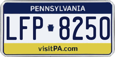 PA license plate LFP8250