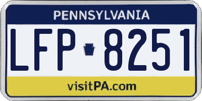 PA license plate LFP8251