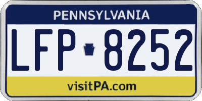 PA license plate LFP8252