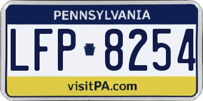 PA license plate LFP8254