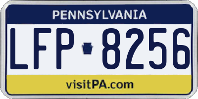 PA license plate LFP8256