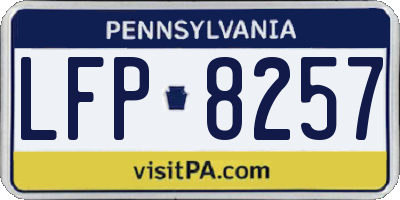 PA license plate LFP8257