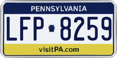 PA license plate LFP8259
