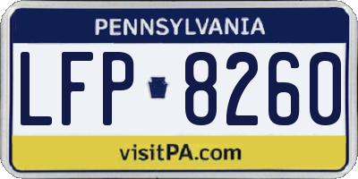 PA license plate LFP8260
