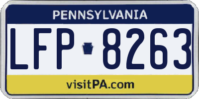 PA license plate LFP8263