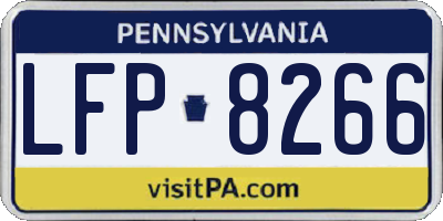 PA license plate LFP8266