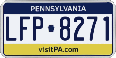 PA license plate LFP8271