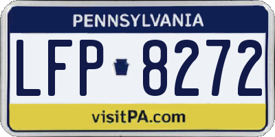PA license plate LFP8272