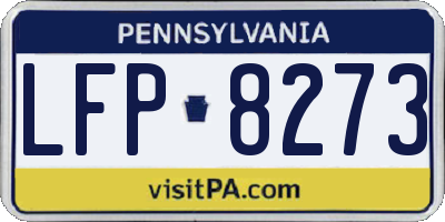 PA license plate LFP8273