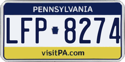 PA license plate LFP8274