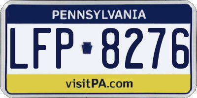 PA license plate LFP8276