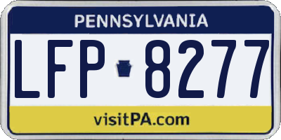 PA license plate LFP8277