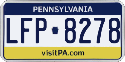 PA license plate LFP8278