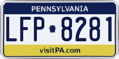 PA license plate LFP8281