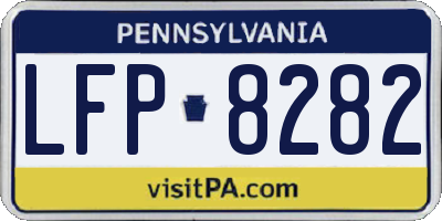 PA license plate LFP8282