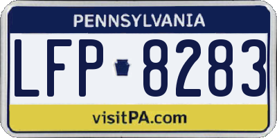PA license plate LFP8283