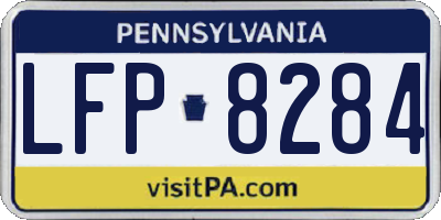 PA license plate LFP8284