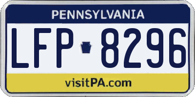 PA license plate LFP8296
