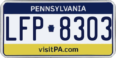 PA license plate LFP8303