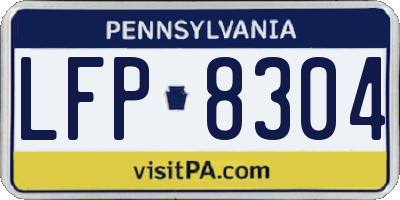 PA license plate LFP8304
