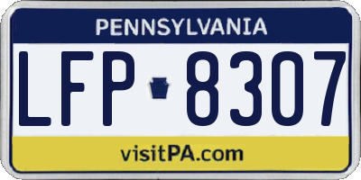PA license plate LFP8307