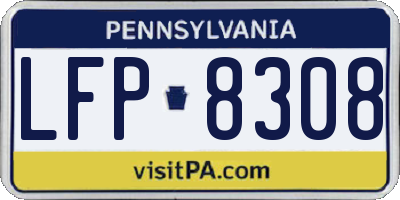 PA license plate LFP8308