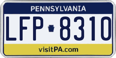 PA license plate LFP8310