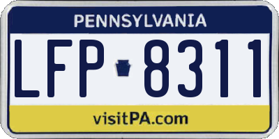 PA license plate LFP8311