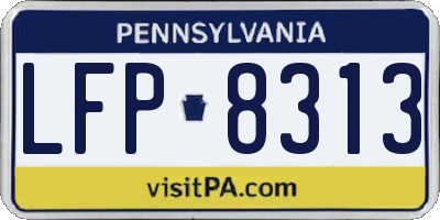 PA license plate LFP8313