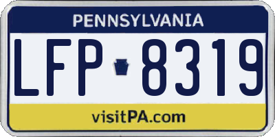 PA license plate LFP8319