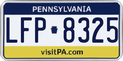 PA license plate LFP8325