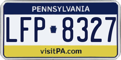 PA license plate LFP8327