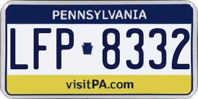 PA license plate LFP8332
