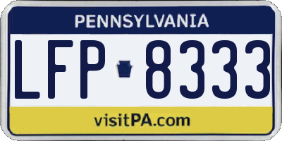 PA license plate LFP8333
