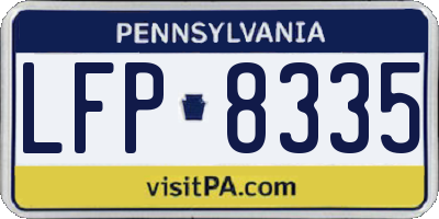 PA license plate LFP8335