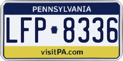 PA license plate LFP8336