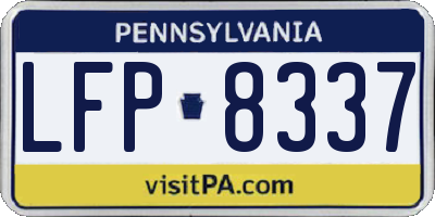 PA license plate LFP8337