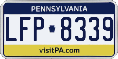 PA license plate LFP8339