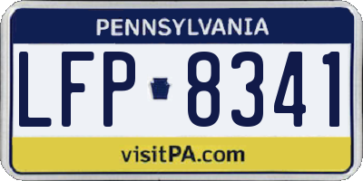 PA license plate LFP8341