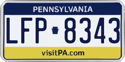 PA license plate LFP8343