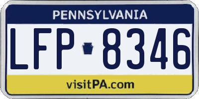 PA license plate LFP8346