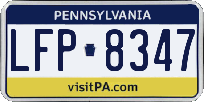 PA license plate LFP8347