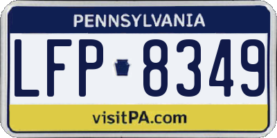 PA license plate LFP8349