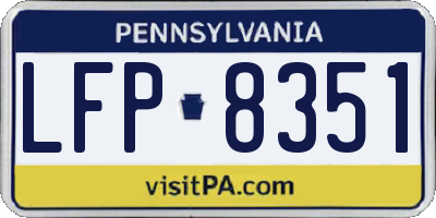 PA license plate LFP8351