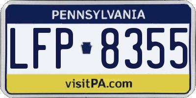 PA license plate LFP8355
