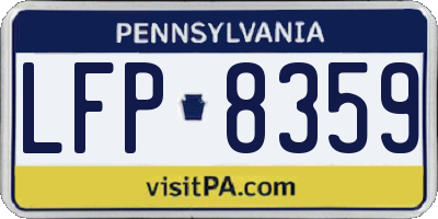 PA license plate LFP8359