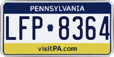 PA license plate LFP8364